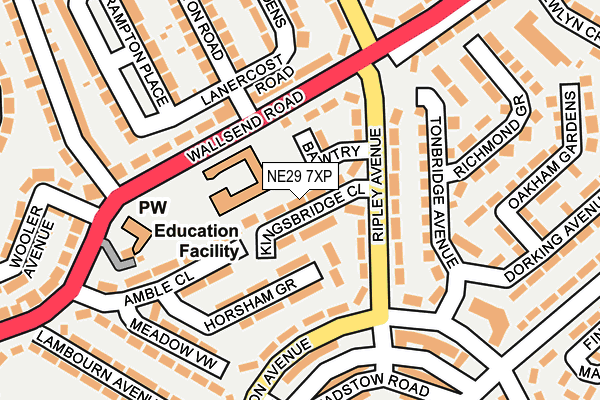 NE29 7XP map - OS OpenMap – Local (Ordnance Survey) NE29 7XP map - OS OpenMap – Local (Ordnance Survey)