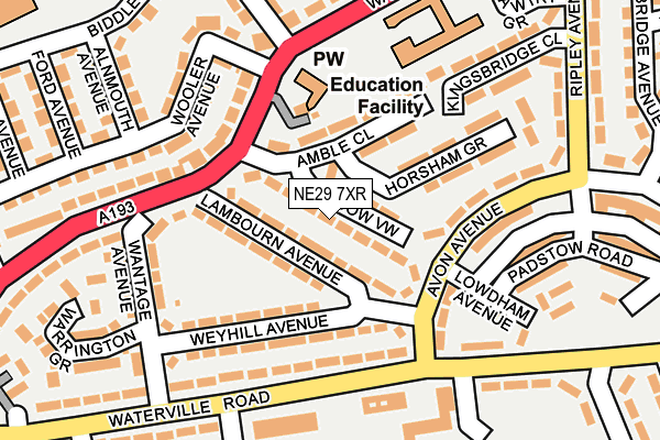 NE29 7XR map - OS OpenMap – Local (Ordnance Survey) NE29 7XR map - OS OpenMap – Local (Ordnance Survey)