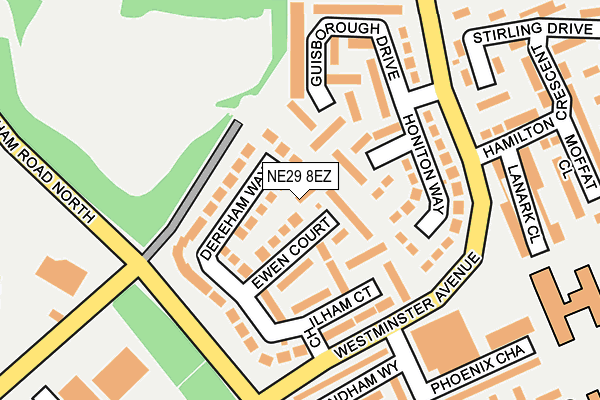 NE29 8EZ map - OS OpenMap – Local (Ordnance Survey) NE29 8EZ map - OS OpenMap – Local (Ordnance Survey)