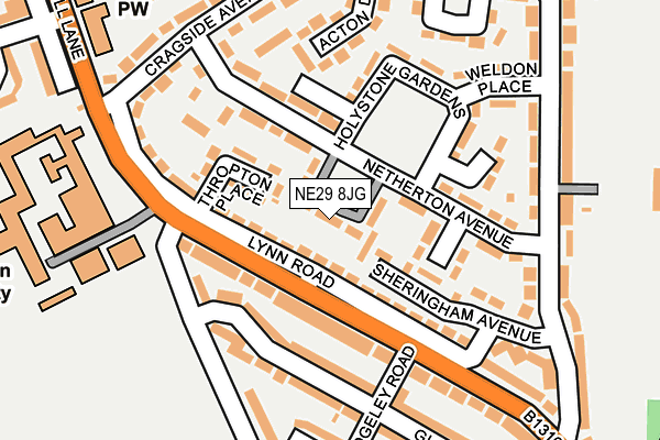 NE29 8JG map - OS OpenMap – Local (Ordnance Survey) NE29 8JG map - OS OpenMap – Local (Ordnance Survey)