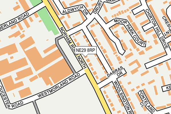 NE29 8RP map - OS OpenMap – Local (Ordnance Survey) NE29 8RP map - OS OpenMap – Local (Ordnance Survey)
