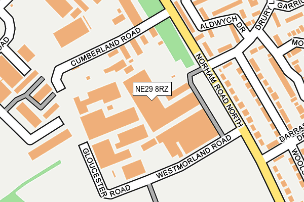 NE29 8RZ map - OS OpenMap – Local (Ordnance Survey) NE29 8RZ map - OS OpenMap – Local (Ordnance Survey)