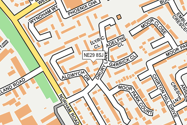 NE29 8SJ map - OS OpenMap – Local (Ordnance Survey) NE29 8SJ map - OS OpenMap – Local (Ordnance Survey)