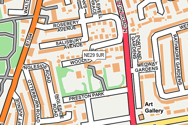 NE29 9JR map - OS OpenMap – Local (Ordnance Survey) NE29 9JR map - OS OpenMap – Local (Ordnance Survey)