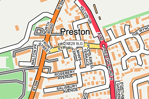 NE29 9LG map - OS OpenMap – Local (Ordnance Survey)