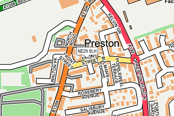 NE29 9LH map - OS OpenMap – Local (Ordnance Survey) NE29 9LH map - OS OpenMap – Local (Ordnance Survey)