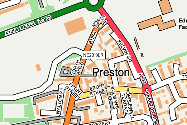 NE29 9LR map - OS OpenMap – Local (Ordnance Survey) NE29 9LR map - OS OpenMap – Local (Ordnance Survey)
