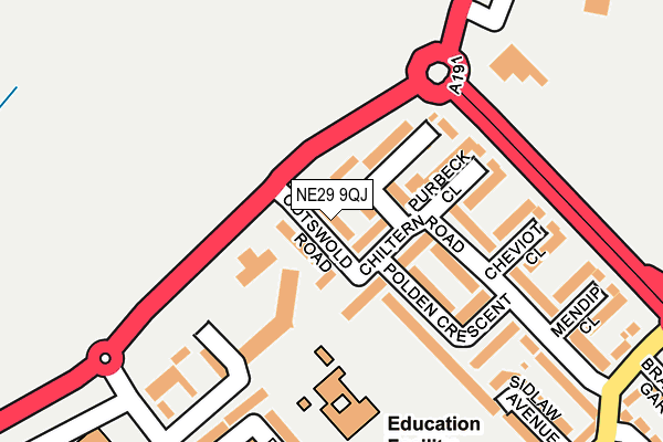 NE29 9QJ map - OS OpenMap – Local (Ordnance Survey) NE29 9QJ map - OS OpenMap – Local (Ordnance Survey)