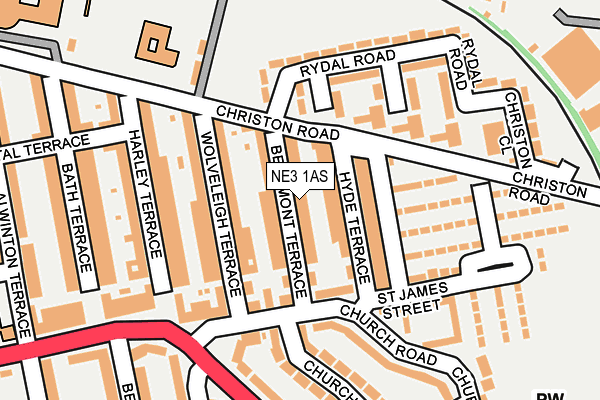 NE3 1AS map - OS OpenMap – Local (Ordnance Survey) NE3 1AS map - OS OpenMap – Local (Ordnance Survey)