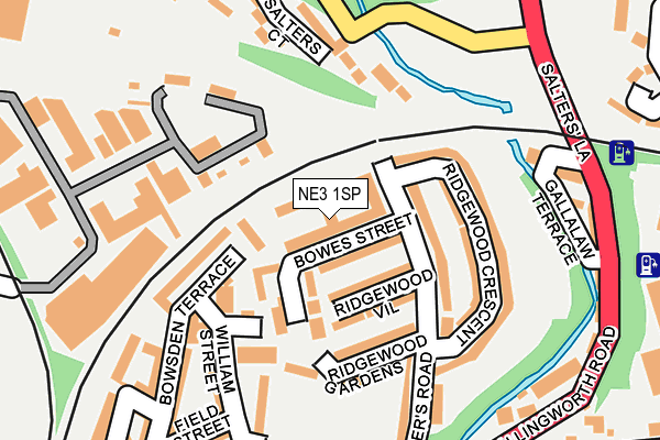 NE3 1SP map - OS OpenMap – Local (Ordnance Survey) NE3 1SP map - OS OpenMap – Local (Ordnance Survey)