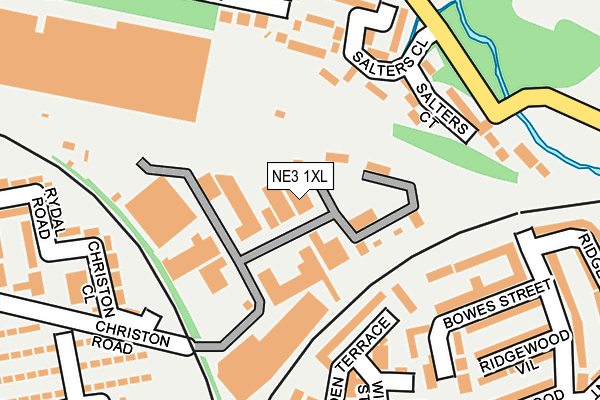 NE3 1XL map - OS OpenMap – Local (Ordnance Survey) NE3 1XL map - OS OpenMap – Local (Ordnance Survey)