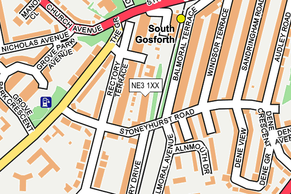 NE3 1XX map - OS OpenMap – Local (Ordnance Survey) NE3 1XX map - OS OpenMap – Local (Ordnance Survey)