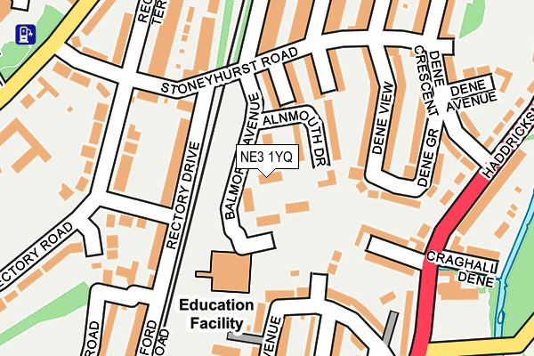 NE3 1YQ map - OS OpenMap – Local (Ordnance Survey) NE3 1YQ map - OS OpenMap – Local (Ordnance Survey)