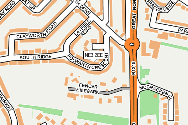 NE3 2EE map - OS OpenMap – Local (Ordnance Survey) NE3 2EE map - OS OpenMap – Local (Ordnance Survey)