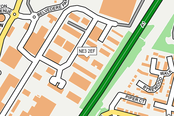 NE3 2EF map - OS OpenMap – Local (Ordnance Survey) NE3 2EF map - OS OpenMap – Local (Ordnance Survey)