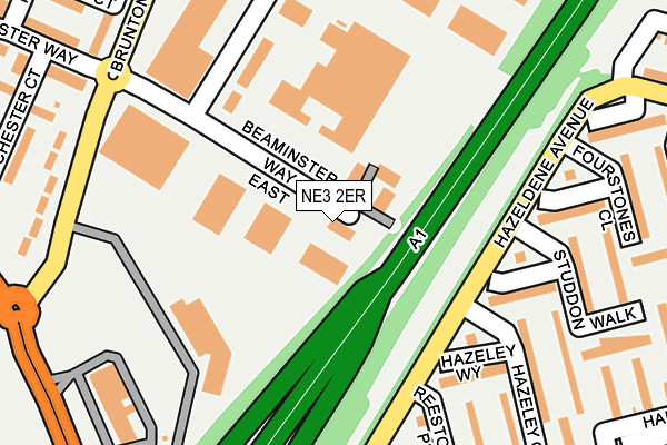NE3 2ER map - OS OpenMap – Local (Ordnance Survey) NE3 2ER map - OS OpenMap – Local (Ordnance Survey)