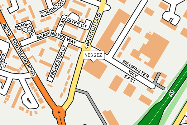 NE3 2EZ map - OS OpenMap – Local (Ordnance Survey) NE3 2EZ map - OS OpenMap – Local (Ordnance Survey)