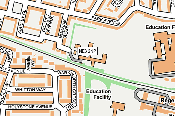 NE3 2NP map - OS OpenMap – Local (Ordnance Survey) NE3 2NP map - OS OpenMap – Local (Ordnance Survey)