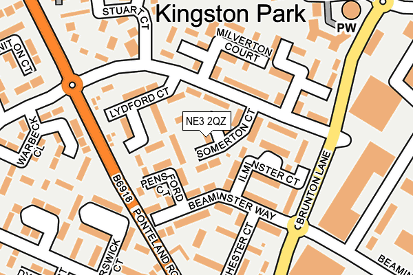 NE3 2QZ map - OS OpenMap – Local (Ordnance Survey) NE3 2QZ map - OS OpenMap – Local (Ordnance Survey)