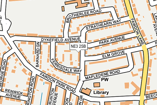 NE3 2SB map - OS OpenMap – Local (Ordnance Survey) NE3 2SB map - OS OpenMap – Local (Ordnance Survey)