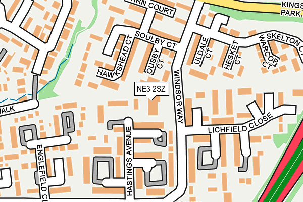 NE3 2SZ map - OS OpenMap – Local (Ordnance Survey) NE3 2SZ map - OS OpenMap – Local (Ordnance Survey)