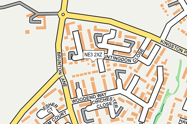 NE3 2XZ map - OS OpenMap – Local (Ordnance Survey) NE3 2XZ map - OS OpenMap – Local (Ordnance Survey)