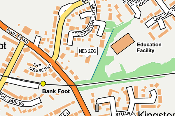 NE3 2ZG map - OS OpenMap – Local (Ordnance Survey) NE3 2ZG map - OS OpenMap – Local (Ordnance Survey)