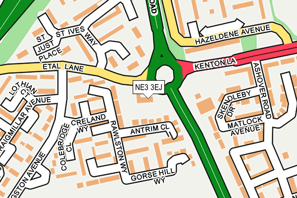NE3 3EJ map - OS OpenMap – Local (Ordnance Survey) NE3 3EJ map - OS OpenMap – Local (Ordnance Survey)
