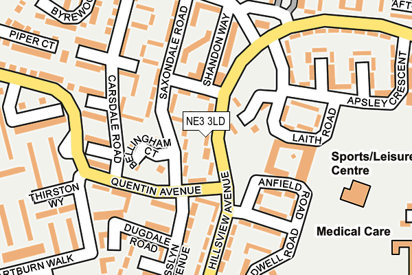 NE3 3LD map - OS OpenMap – Local (Ordnance Survey) NE3 3LD map - OS OpenMap – Local (Ordnance Survey)