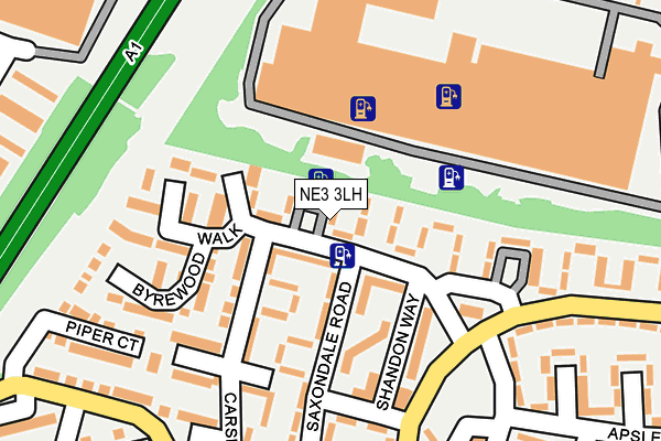 NE3 3LH map - OS OpenMap – Local (Ordnance Survey) NE3 3LH map - OS OpenMap – Local (Ordnance Survey)