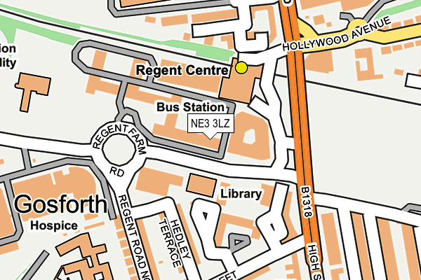 NE3 3LZ map - OS OpenMap – Local (Ordnance Survey) NE3 3LZ map - OS OpenMap – Local (Ordnance Survey)