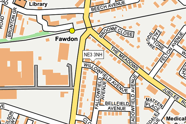 NE3 3NH map - OS OpenMap – Local (Ordnance Survey) NE3 3NH map - OS OpenMap – Local (Ordnance Survey)