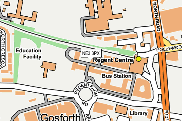 NE3 3PX map - OS OpenMap – Local (Ordnance Survey) NE3 3PX map - OS OpenMap – Local (Ordnance Survey)