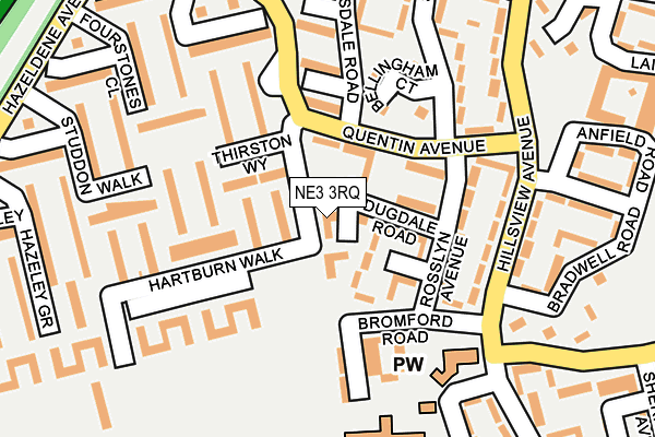 NE3 3RQ map - OS OpenMap – Local (Ordnance Survey) NE3 3RQ map - OS OpenMap – Local (Ordnance Survey)