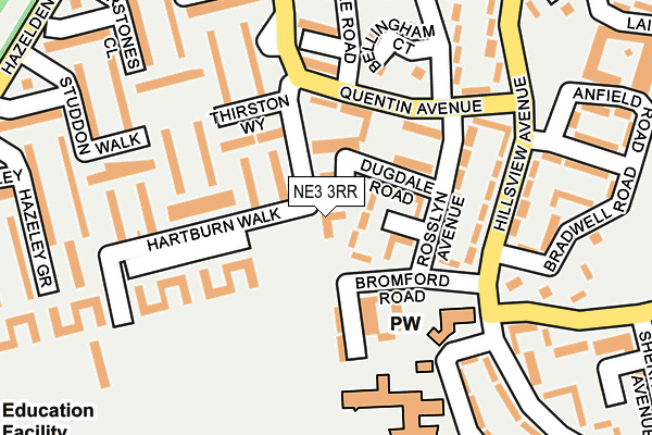 NE3 3RR map - OS OpenMap – Local (Ordnance Survey) NE3 3RR map - OS OpenMap – Local (Ordnance Survey)