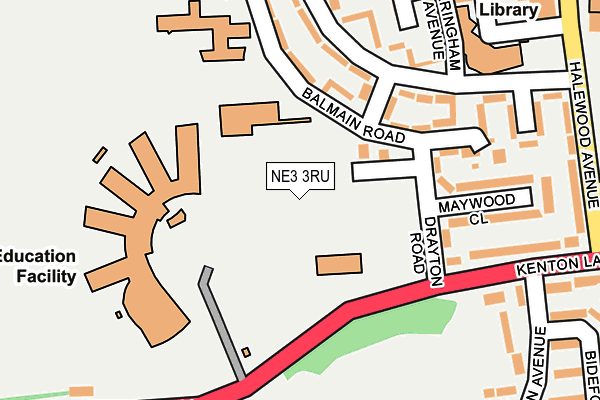 NE3 3RU map - OS OpenMap – Local (Ordnance Survey) NE3 3RU map - OS OpenMap – Local (Ordnance Survey)