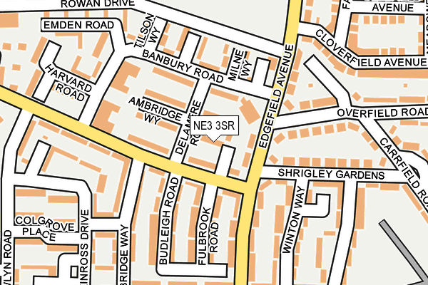 NE3 3SR map - OS OpenMap – Local (Ordnance Survey) NE3 3SR map - OS OpenMap – Local (Ordnance Survey)