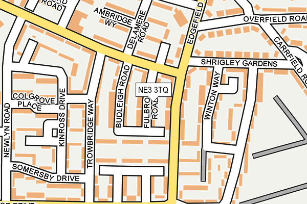 NE3 3TQ map - OS OpenMap – Local (Ordnance Survey) NE3 3TQ map - OS OpenMap – Local (Ordnance Survey)