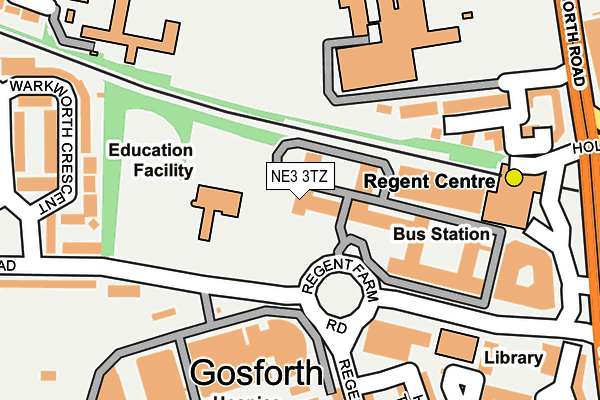 NE3 3TZ map - OS OpenMap – Local (Ordnance Survey) NE3 3TZ map - OS OpenMap – Local (Ordnance Survey)