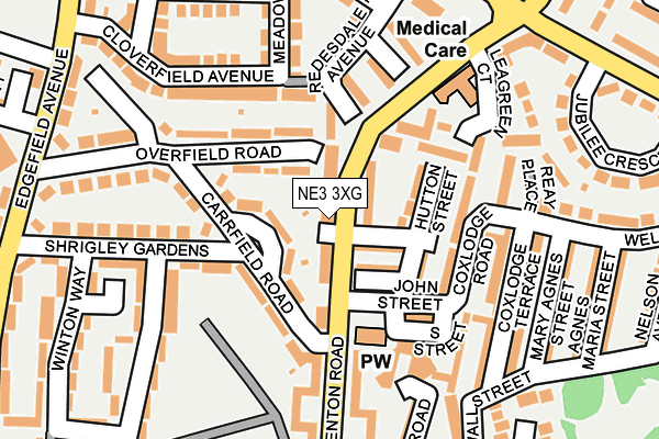 NE3 3XG map - OS OpenMap – Local (Ordnance Survey) NE3 3XG map - OS OpenMap – Local (Ordnance Survey)