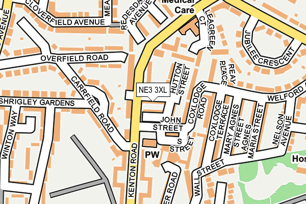 NE3 3XL map - OS OpenMap – Local (Ordnance Survey) NE3 3XL map - OS OpenMap – Local (Ordnance Survey)