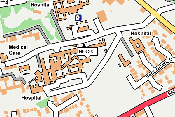 NE3 3XT map - OS OpenMap – Local (Ordnance Survey) NE3 3XT map - OS OpenMap – Local (Ordnance Survey)