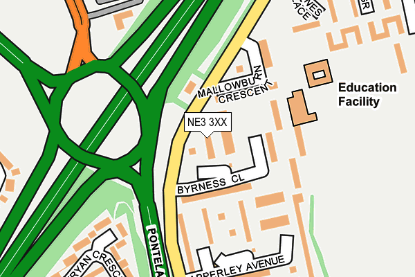 NE3 3XX map - OS OpenMap – Local (Ordnance Survey) NE3 3XX map - OS OpenMap – Local (Ordnance Survey)