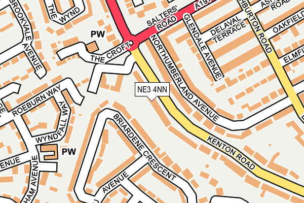 NE3 4NN map - OS OpenMap – Local (Ordnance Survey) NE3 4NN map - OS OpenMap – Local (Ordnance Survey)