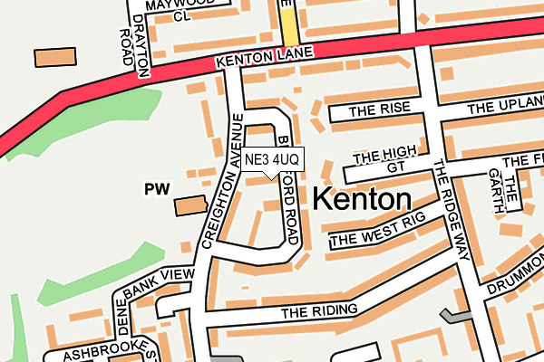 NE3 4UQ map - OS OpenMap – Local (Ordnance Survey) NE3 4UQ map - OS OpenMap – Local (Ordnance Survey)