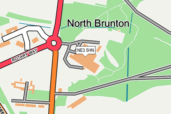 NE3 5HN map - OS OpenMap – Local (Ordnance Survey) NE3 5HN map - OS OpenMap – Local (Ordnance Survey)