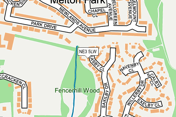 NE3 5LW map - OS OpenMap – Local (Ordnance Survey) NE3 5LW map - OS OpenMap – Local (Ordnance Survey)