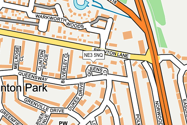 NE3 5NQ map - OS OpenMap – Local (Ordnance Survey) NE3 5NQ map - OS OpenMap – Local (Ordnance Survey)