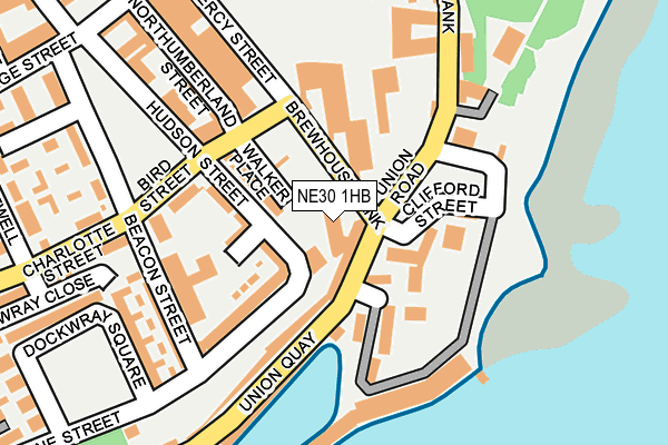NE30 1HB map - OS OpenMap – Local (Ordnance Survey) NE30 1HB map - OS OpenMap – Local (Ordnance Survey)