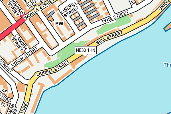 NE30 1HN map - OS OpenMap – Local (Ordnance Survey)